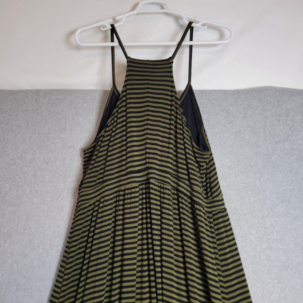 Old Navy Black and Olive Green Striped Maxi Dress - Picture 7 of 11